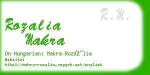 rozalia makra business card